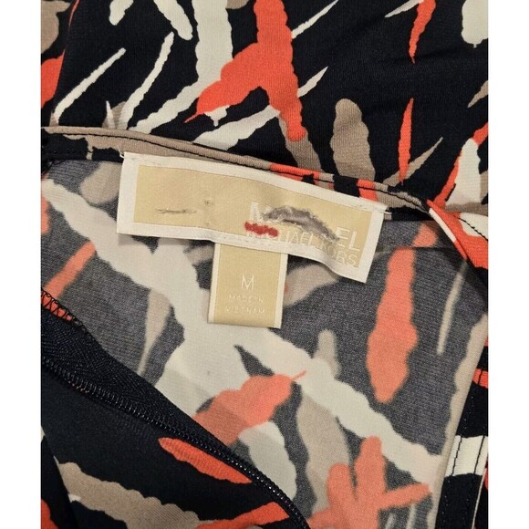 Michael Kors Women Fit N Flare Center Pleat Stretch Multicolor Dress Size Medium - Picture 5 of 6